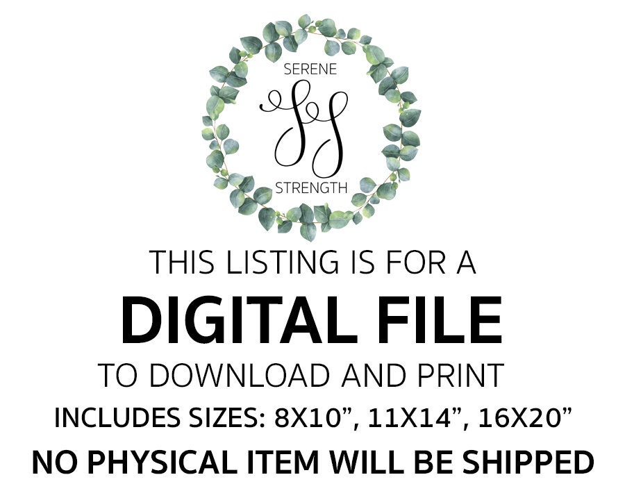 Psalm 16:8, Bible Verse Printables, Scripture Wall Art Print, I Keep My ...
