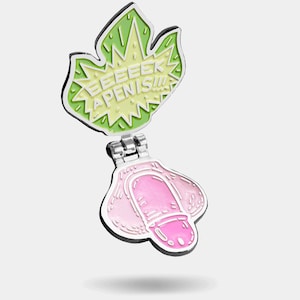 HIDDEN WIENER, folding enamel pin