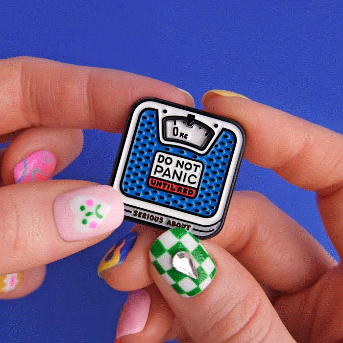 Panic Scale, Spinning Enamel Pin Etsy