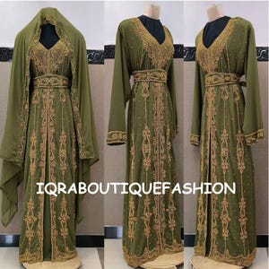 Sale!! Moroccan Dubai kaftan Farasha African Attire Bridesmaid Arabic party wear Wedding kaftan Formal Women Dress Come With Head Scarf Free