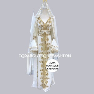 Moroccan Dubai Kaftan Arabic Abaya Maxi Hand Beaded Caftan Farasha Floor Length Party Wear Wedding Gown Beach Stylish Jalabiya MOTHER GIFT&#39;S