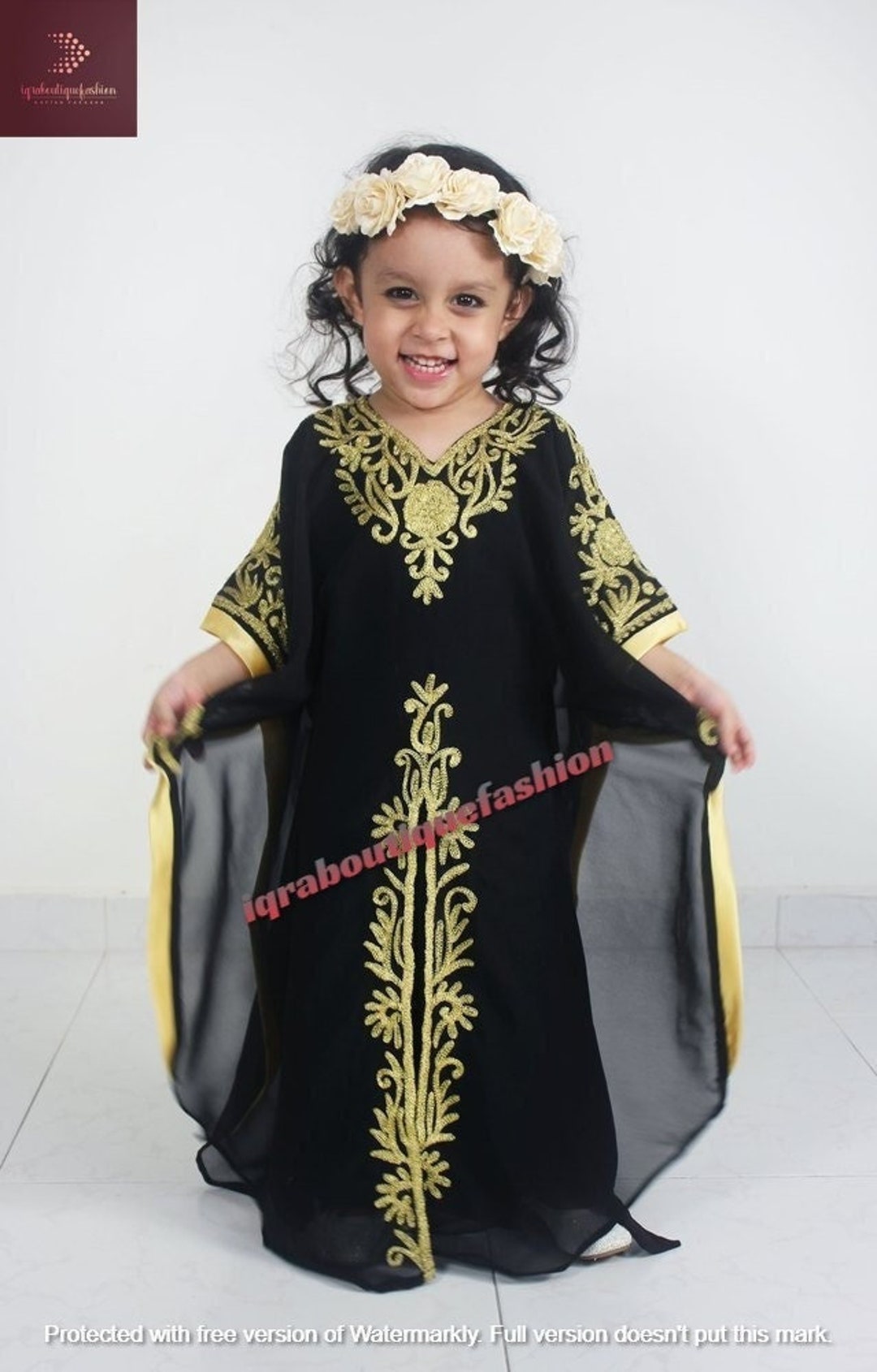 Muslim Girls Dress Kids Abaya Moroccan Caftan Kids Jilbab Kids ...