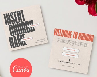 Square Church Invite 4x4 (Digital Template)