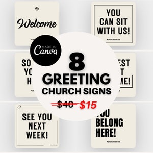 22&quot; x 22&quot; Church Greeting Signs (Digital Template)