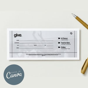 8.9x3.5&quot; Church Tithe/Offering Envelope Template (Digital Template)