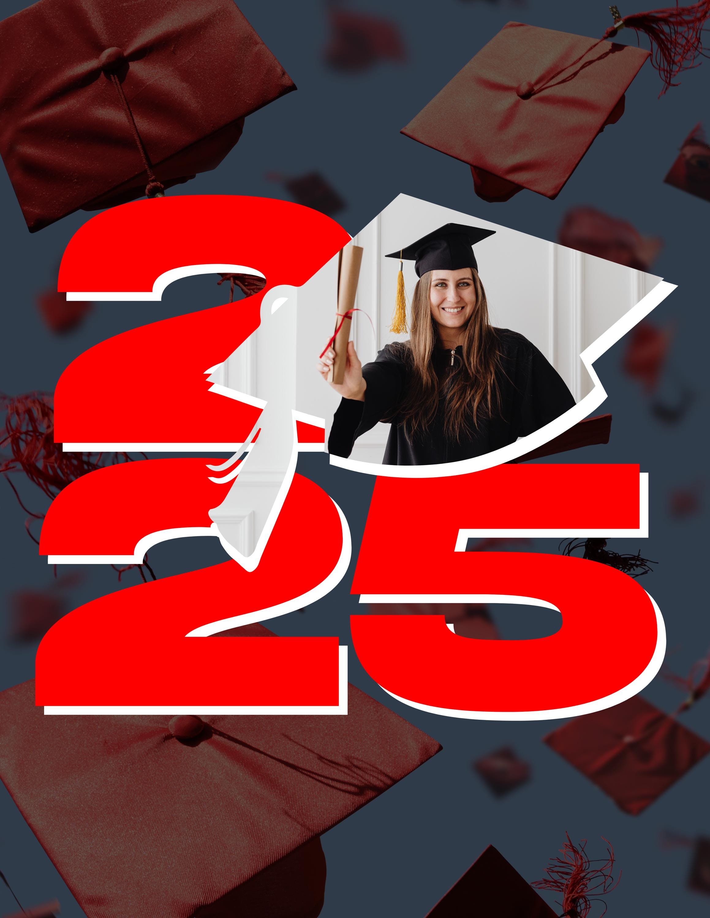 Graduation Cap Canva Template: Class of 2025 Design (digital Download ...