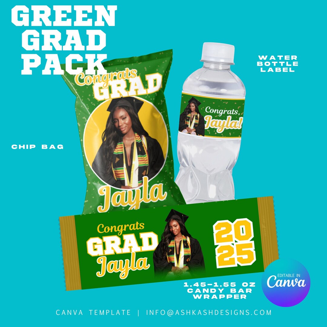 Green Graduation Party Favor Pack, Class of 2025 - Etsy