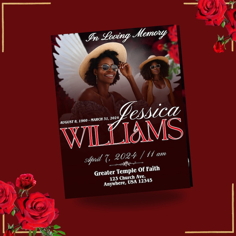 11x17 Obituary Canva Template Memorial Service Template Funeral 11x17 Obituary Canva Template Memorial Service Template Funeral