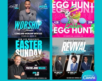 Editable Canva Church Conference | Event Flyer Template, Editable in Canva, Photoshop, DIY Event poster | Social media | IG | PSD, temp late