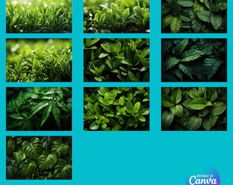 10 Greenery digitale hochauflösende Hintergründe zur Verwendung mit Grafiken, Flyern