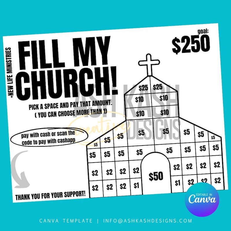 Church Fundraiser Sheets - Etsy