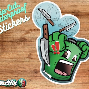 Custom stickers One of a Kind, Waterproof Die Cut Trading Stickers- Falling Knife Candlestick