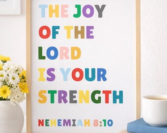 Nehemiah 8:10 Bible Verse Print | Joy of the Lord (Digital Download)
