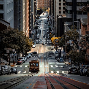 Tranvía de San Francisco, California St. Fotografía artística. Descarga digital instantánea de alta resolución. Fotografía original de Charles Marty.