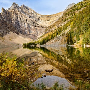 Agnes Lake, Banff Photography Print: Canadian Rockies Landscape (Digital Download)