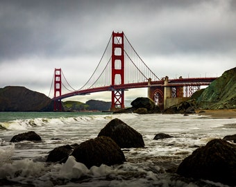 Golden Gate Bridge Photography Print: San Francisco Bay View (Digital Download)