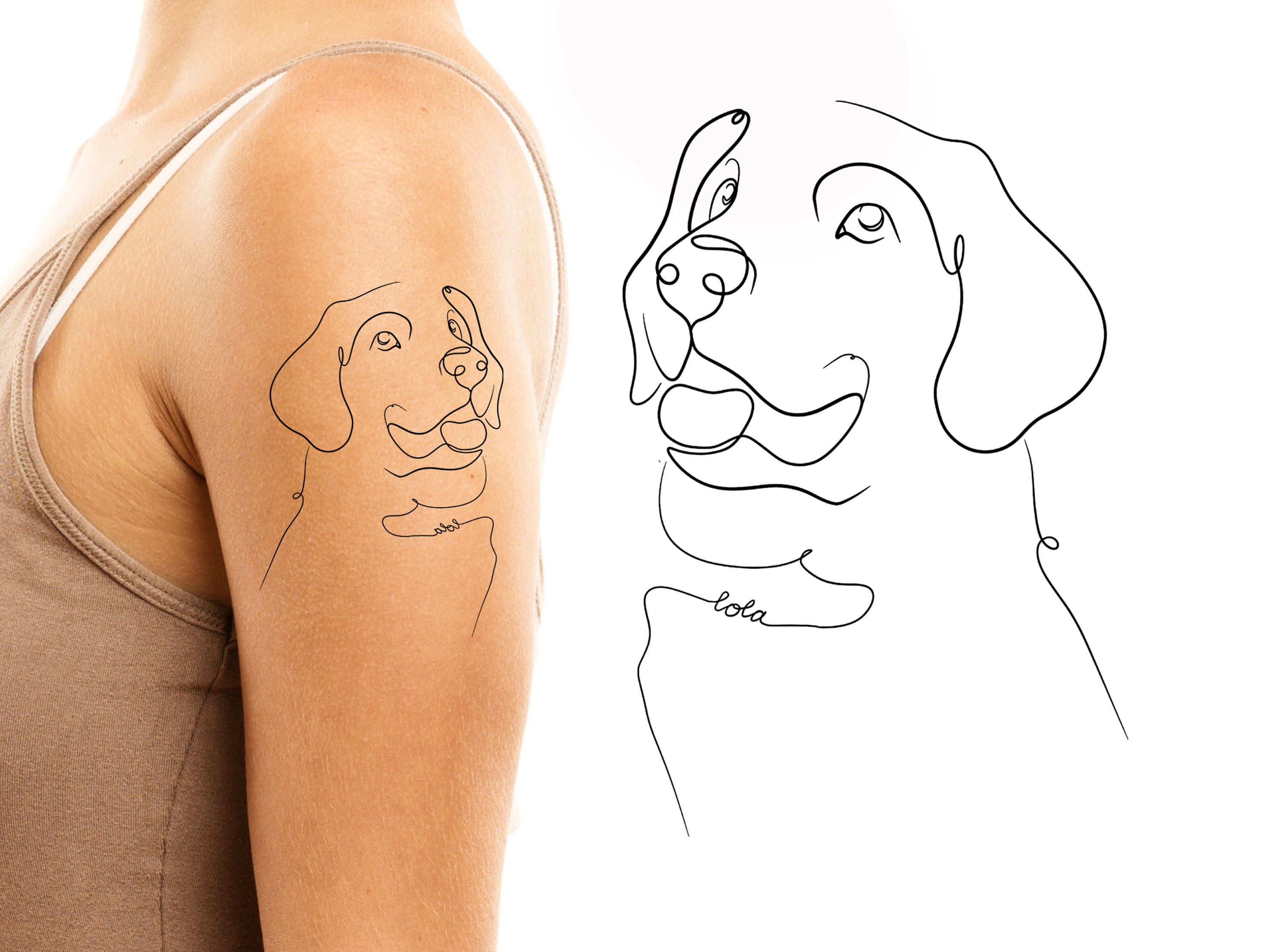 Pet Portrait Tattoo Commission Cat Memorial Custom Tattoo Etsy