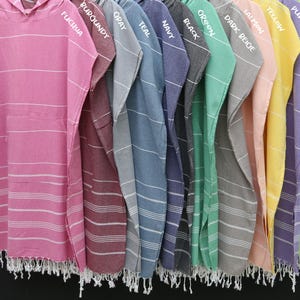 Unisex Beach Cover Up for Summer, Personalized Poncho, Gifts For Him, Ponchos In Bulk, Bath Towel Wetsuit Changing Robe, Custom Ponchos Gift