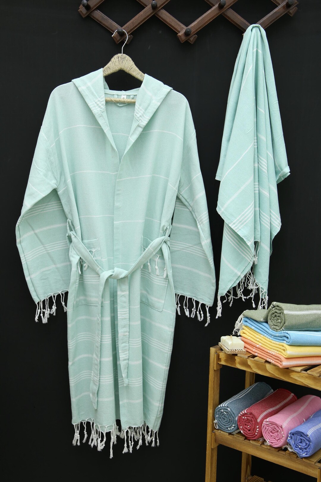 Presidential Turkish Robe Personalized Bridesmaids Robes, Turkish Towel Robe, Hostess Gift for ...