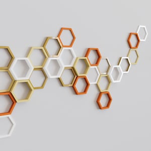 3D Hollow Hexagon Wall Tiles In Tons of Sizes & Colors! 5in Wide. Get A Modern Honeycomb Look With 3D Hexagon Wall Tiles