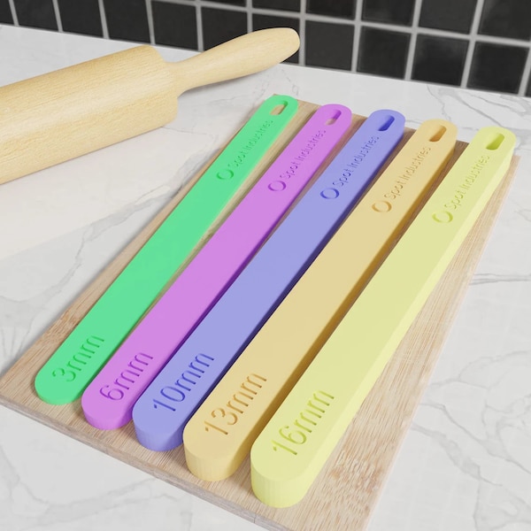 Dough Stick Pairs (Metric mm). Get The Perfect Height Every Time With Our Eco-Friendly Dough Stick Set