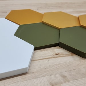 3D Hexagon Wall Tiles In Tons of Sizes & Colors! Get A Modern Honeycomb Look With 8in Wide 3D Hexagon Wall Tiles