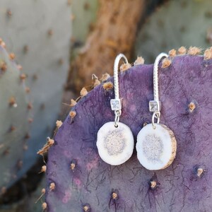 Real Elk Antler Earrings, Sterling Silver Cubic Zirconia Earrings, Tribal, Boho, Rustic, Unique Earring Gift, Minimalist Earrings