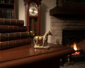 Mini Vintage Brass Horse Figurine