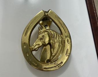 Vintage Brass Horseshoe Door Knocker
