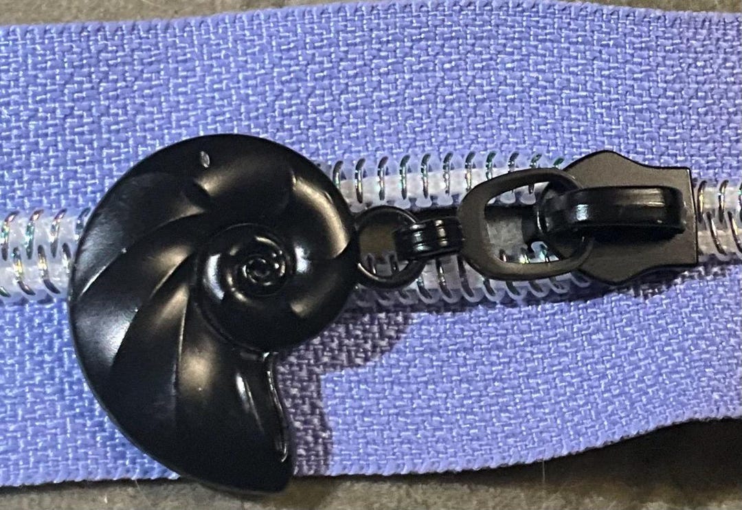 A Spiraling Sea Shell in Matte Black #5 Zipper Pull Goes Perfect With ...
