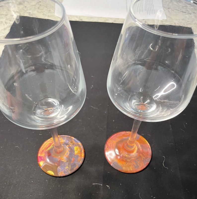 Pair of Bronze Wine Glasses Etsy