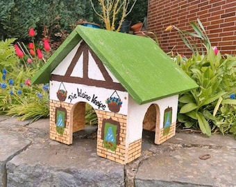 Haus kleine Kneipe grün für Meerschweinchen Hase Kaninchen Nager