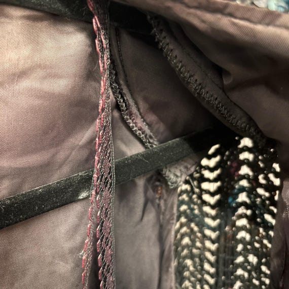 Vtg 80s Greg Adams Sequin Jacket Open Front Multi… - image 6