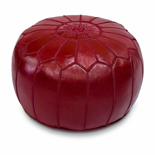 Elevate Your Décor: Handmade Leather Ottoman Poufs from Morocco