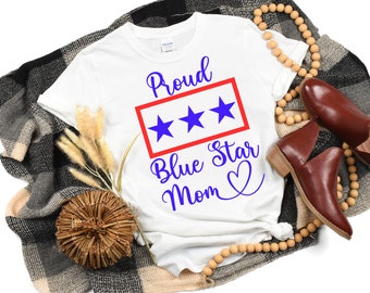 Proud Blue Star Unisex T-shirt, Customizable, FREE SHIPPING, Military Family Shirt, Blue Star Mom, Military, Blue Star