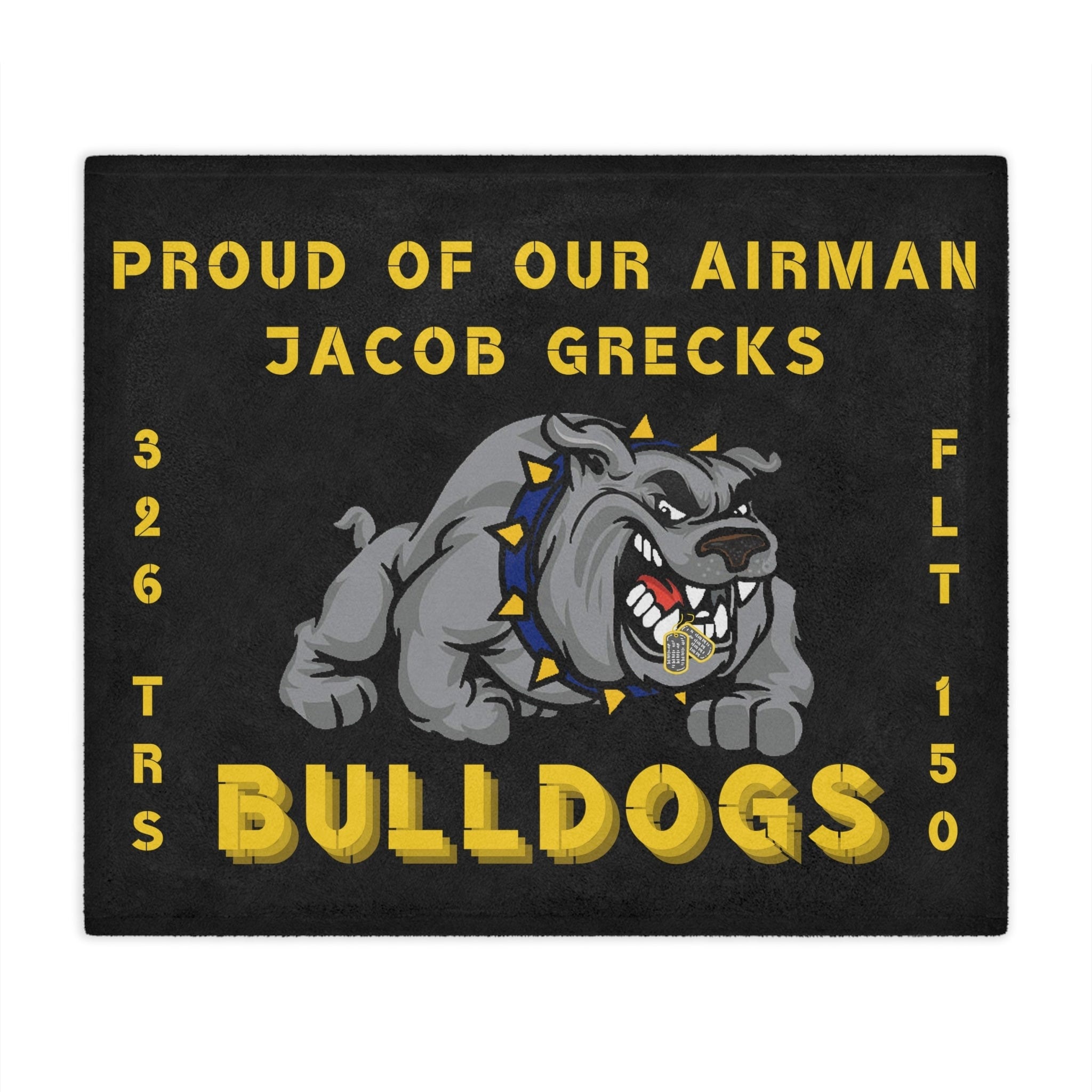 326 TRS Bulldogs Blanket Banner, BMT Graduation, Airman's Run