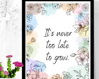 Inspirerande digitala blommor - Väggkonst