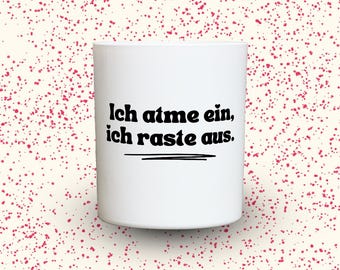Kerzen der Herzen | Lustige Duftkerze | Ich atme ein, ich raste aus. | Geschenk | Duftkerze mit Spruch | 100% Sojawachs