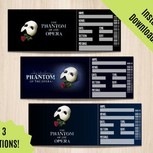 Phantom of the Opera Digital PDF - Instant Download, Customize + Print