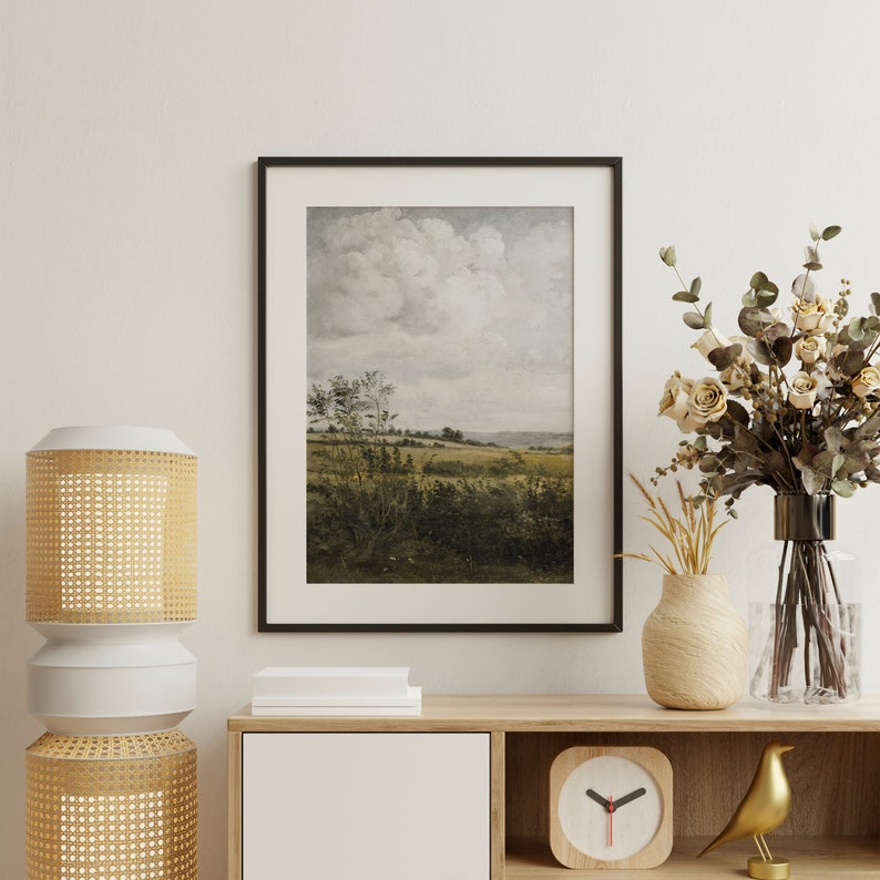 Rustic Country Wall Art Landscape Painting Vintage Downloadable Prints ...
