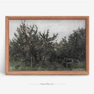 PRINTABLE Vintage Muted color Apple Tree Wall Art Painting | Still Life Living Room Wall Decor | Digital Download North Prints | P196