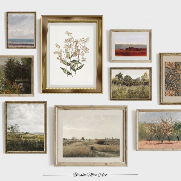 Gallery Wall Printable Art SET | Antique Prints Warm Aesthetic Decor DIGITAL | Download now | P169 GS-9-2