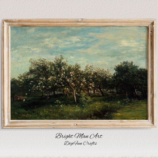 Downloadable Vintage Apple Blossoms Painting: Timeless Art Celebrating Nature's Beauty and Blooming Delight, P23