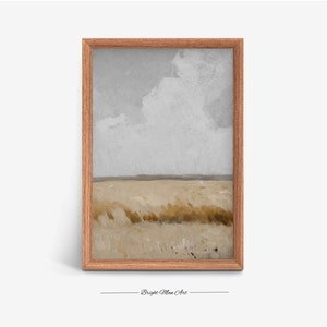PRINTABLE Vintage Summer Landscape Painting, Country Art Print, Cottage Farmhouse Wall Decor, Digital Download, P154