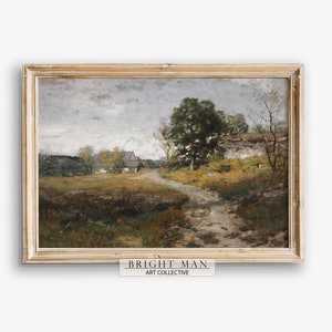 PRINTABLE Wall Art | Vintage Oil on Canvas   Rare  Scene Painting  | Download this Antique Art | P333