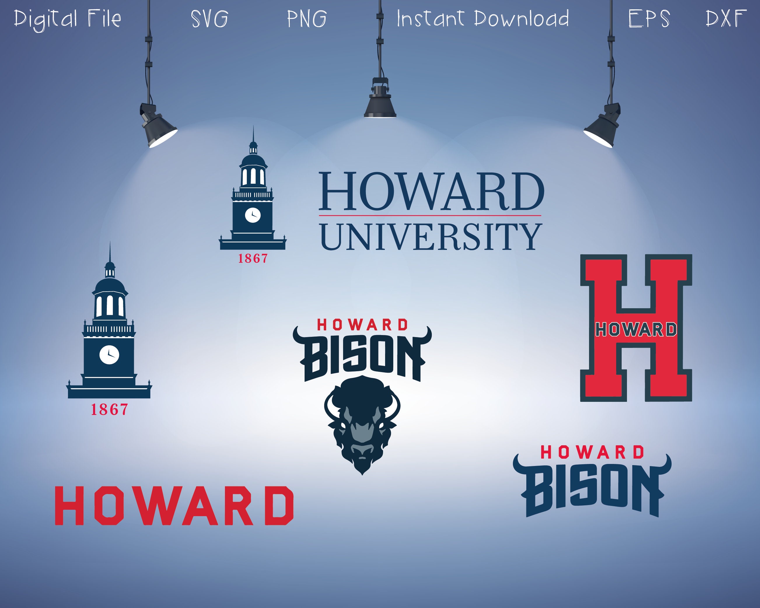 Howard University Svg Bundle Howar Bison Bison Svg Svg Etsy