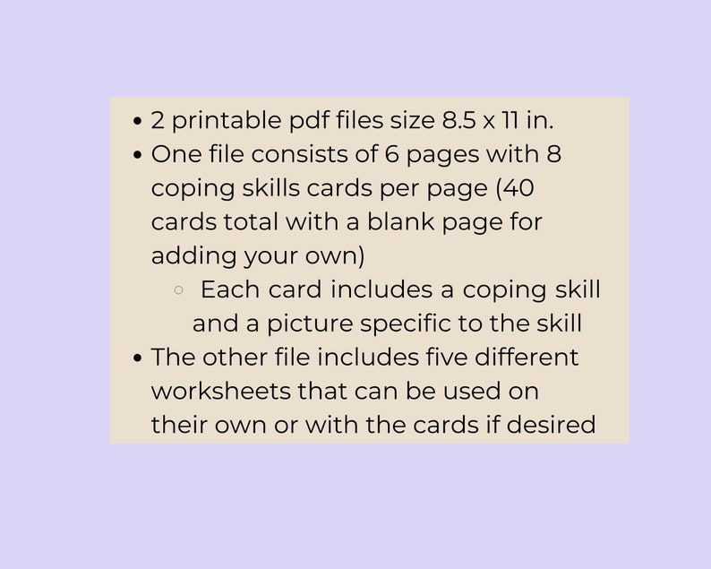 Kids Coping Skills Bundle, Printable, Cards and Worksheets - Etsy