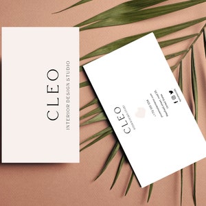 Business Card for small businesses | Digital template | Printable Template | Editable in Canva | Beige Minimalist business card