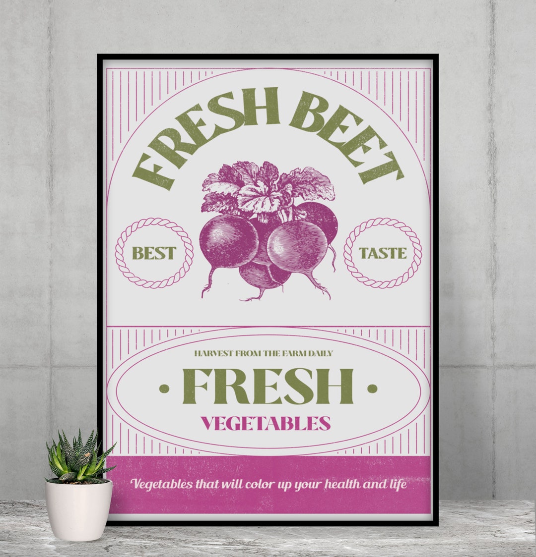 Vintage Beet Printable Art Poster, Digital Art Download, Vintage ...