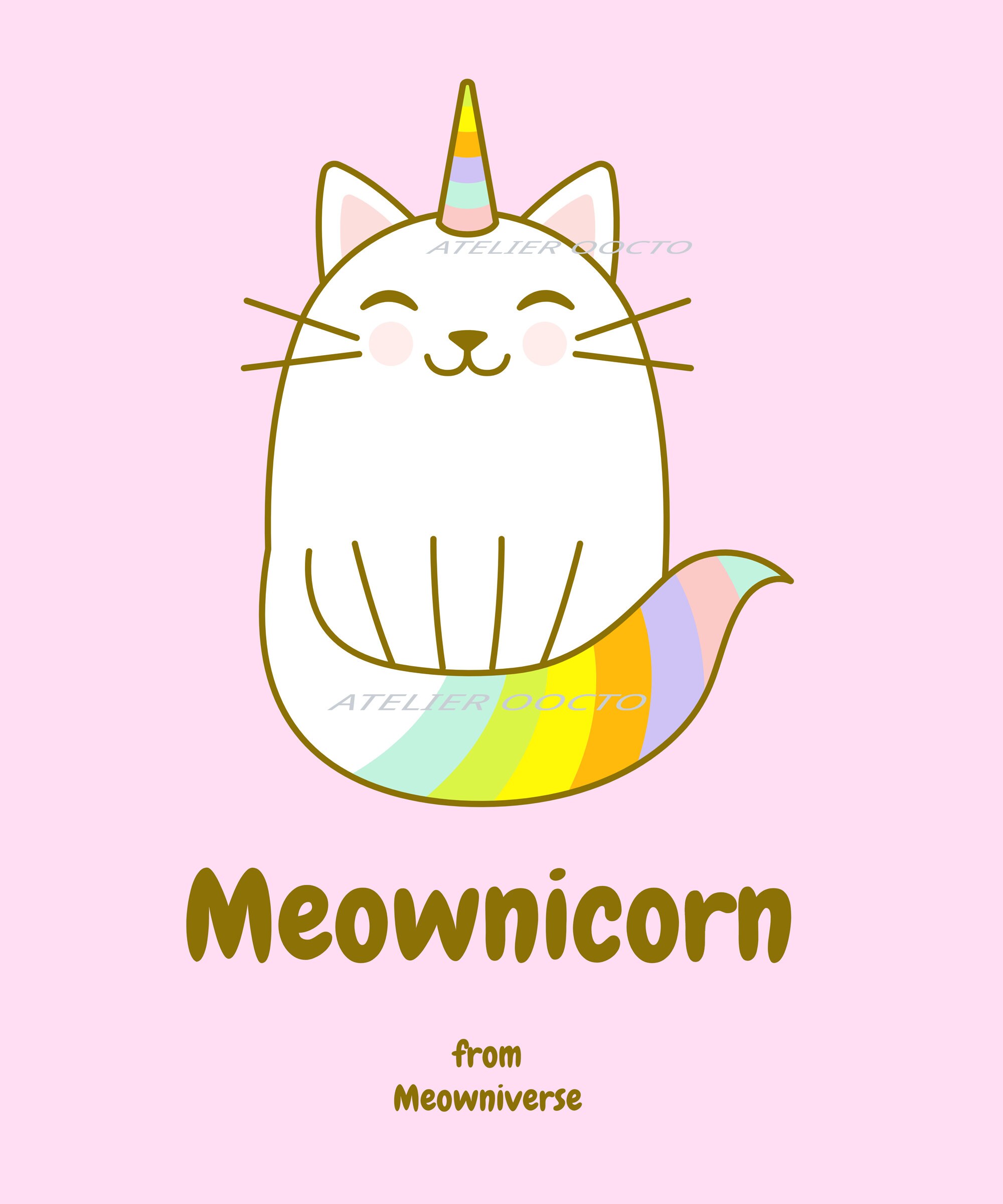 Cat Unicorn Printable Wall Art, Cat Wall Art, Unicorn Wall Decor, Unicorn Printable Wall Poster ...